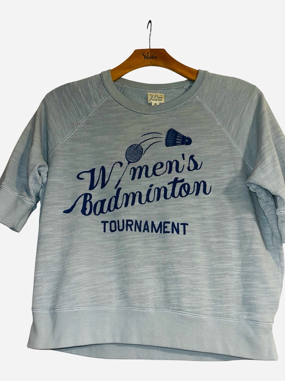 J. Crew Women's Badminton Tournament Sweatshirt with Navy Graphic